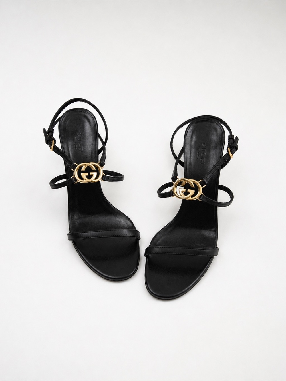 Vintage Gucci Tom Ford era black strappy heels